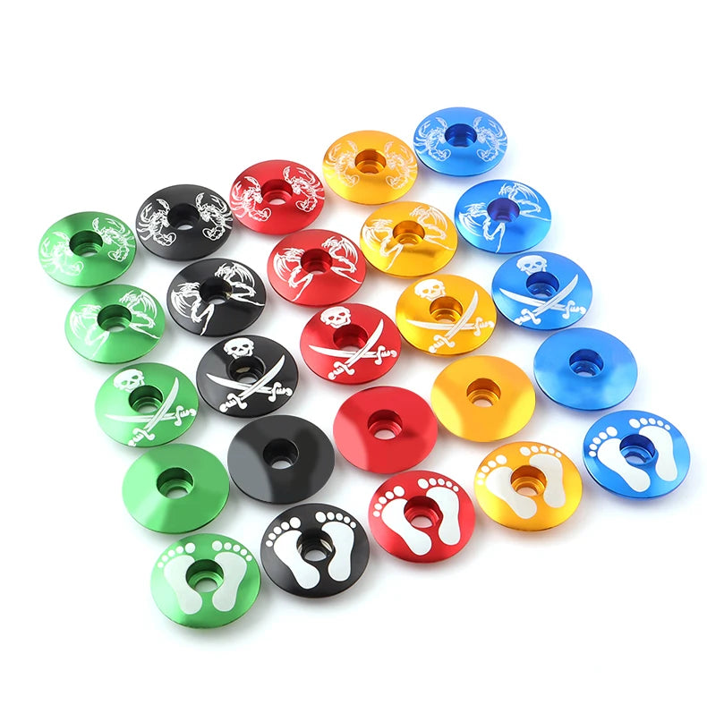 MUQZI Mountain Bike Headset Cover Aluminum Alloy Ultra-ligh Bowl Cover Road Bike Fixed Gear Folding Parts Headset top Cap