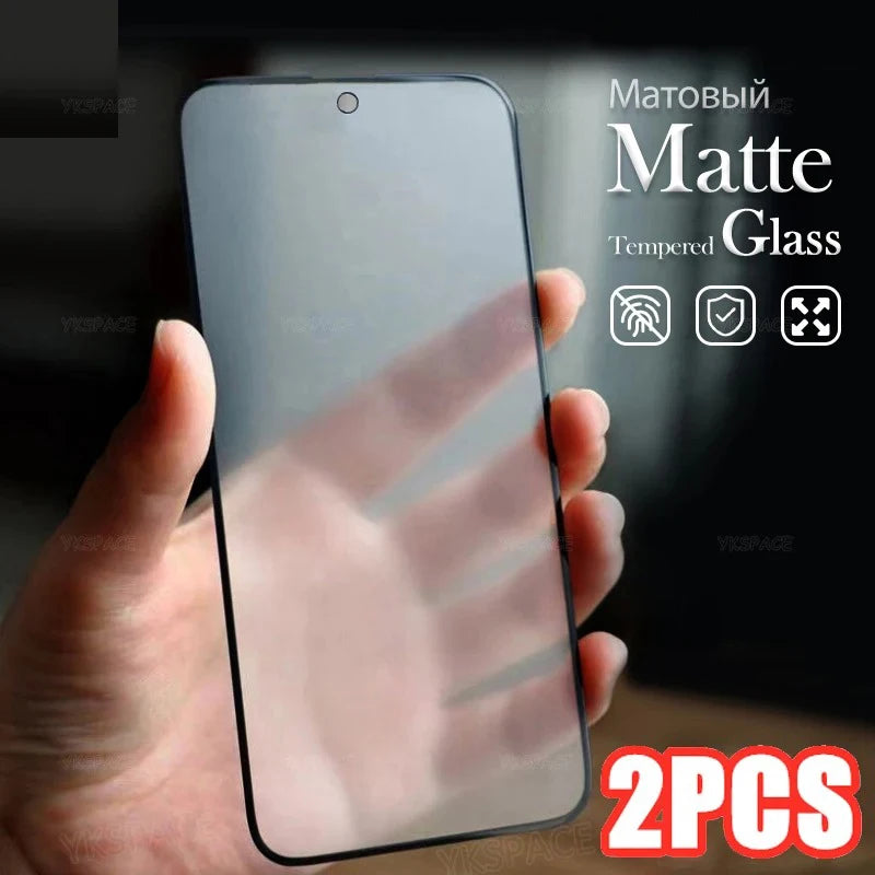 2Pcs Matte Frosted 9H Tempered Glass Film For Google Pixel 8 9 Pro XL 8A 7 7A 6 6A 5A 5G Screen Protector Anti Fingerprint