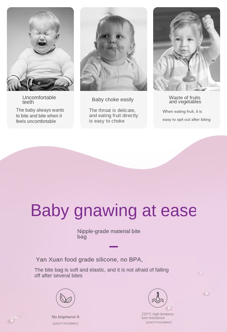 Baby Fruit Feeder Pacifier Teething Toys Fresh Food Feeder Infant Fruit Nipple Silicone Pouches for Toddlers Kids Boy Girl
