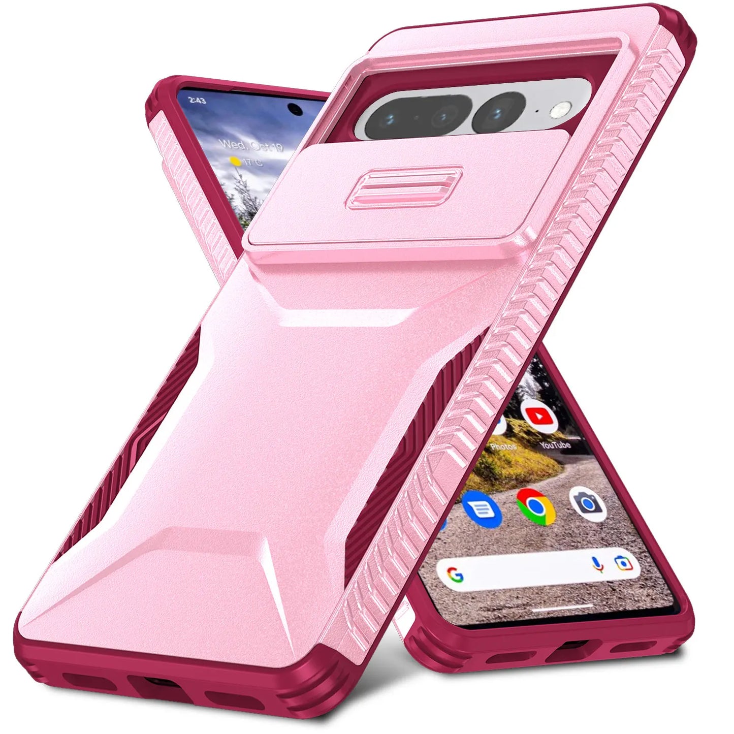 Military-grade Anti-fall and Anti-slip Camera Lens Slide Out Phone Case for Pixel 7 7PRO 7A 8 8PRO 8A 9/9PRO 9PRO XL Hard shell