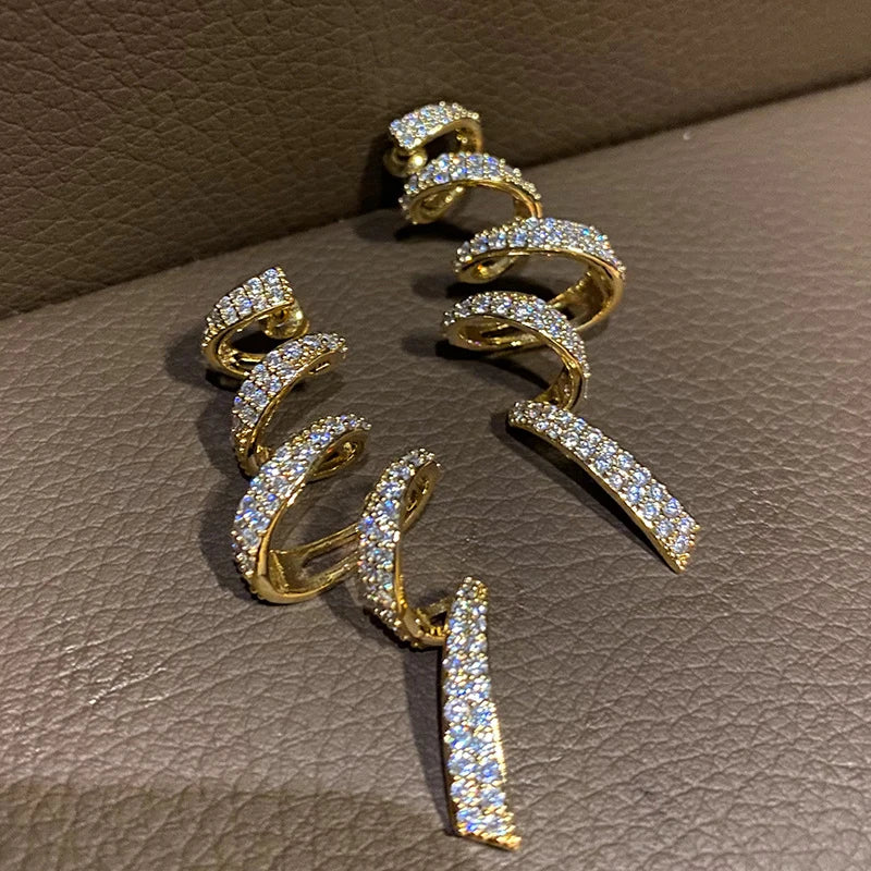 Geometric Spiral Earrings for Women Silver Color/Gold Color Fashion Female Accessories Daily Wear Party Statement Jewelry