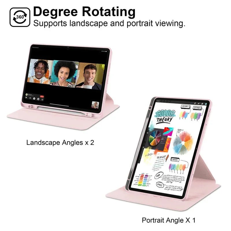 360 Rotation Cover For Redmi Pad Pro Case 12.1 inch with Pencil Holder Cover For Redmi Pad Pro Poco Pad 12 1 2024 Tablet Case
