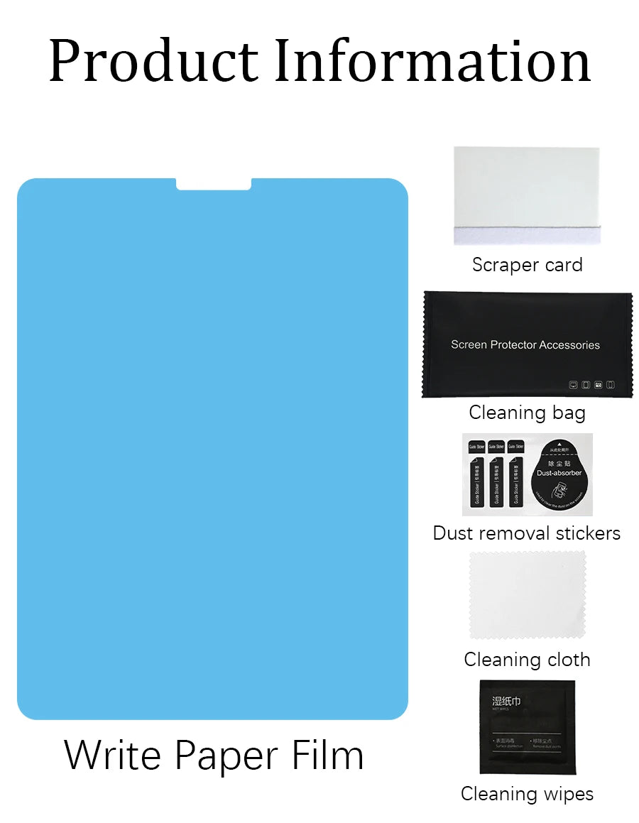 Matte Screen Protector For iPad Air 5 4 3 2 9.7 10.5 2021 Like Paper Film Pro 11 12.9 2022 10.2 8th 9 9th 10th Gen Mini 6 Write
