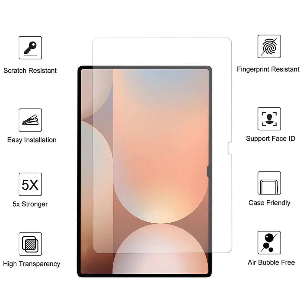 2PCS Glass For Samsung galaxy tab S10+ S10 plus 12.4'' 2024 Scratch Proof Tempered Glass Screen Protector
