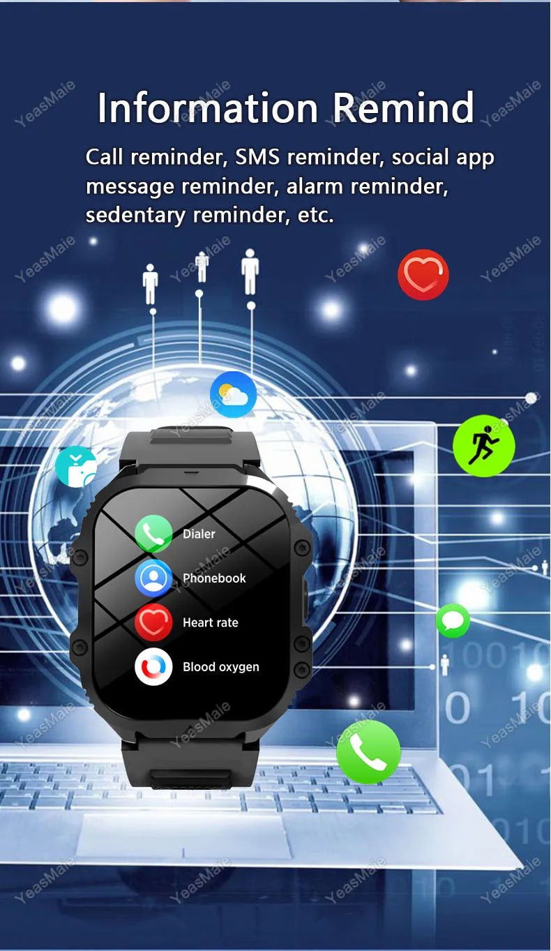 GPS Watch Tracker Outdoorsport Smart Watch Waterproof Phone Calls Heart Rate Monitor Weather Sync DIY Watch Faces Smart Bracelet