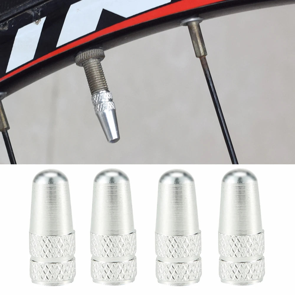 4Pcs/Set Aluminum Alloy Road MTB Track Racing Bike Tube Tyre Bicycle Tire Wheel French Valve cap Presta AIR Valve Caps