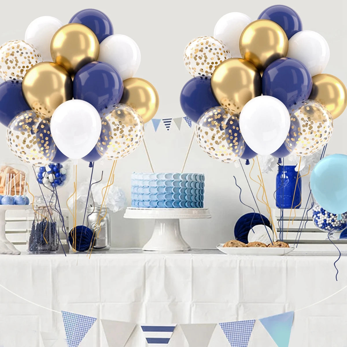 31/36/37/51/101Pcs Metallic Balloons Pearl Latex Balloon Gold Confetti Balloons for Birthday Weddings Baby Shower Party Decor