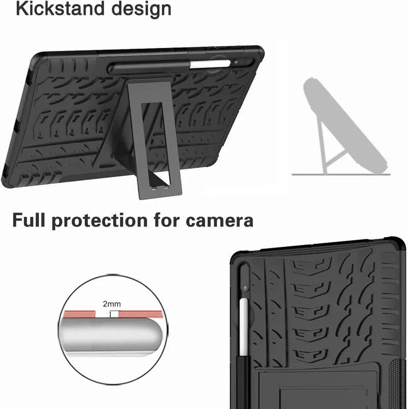 Armor Kickstand Case for Samsung Galaxy Tab S9 A9 Plus 11 12.4 S8 S7 FE A8 10.5 A7 Lite S6 Lite 10.4 Tablet Cover SM-X810 Funda