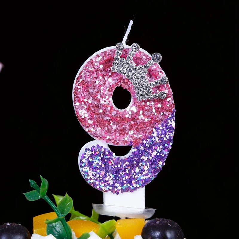 1st Birthday Candle Cake Topper Colours Creative Number 1 Candle Cute Pink Butterfly Digital Candle Birthday Wedding Party Decor