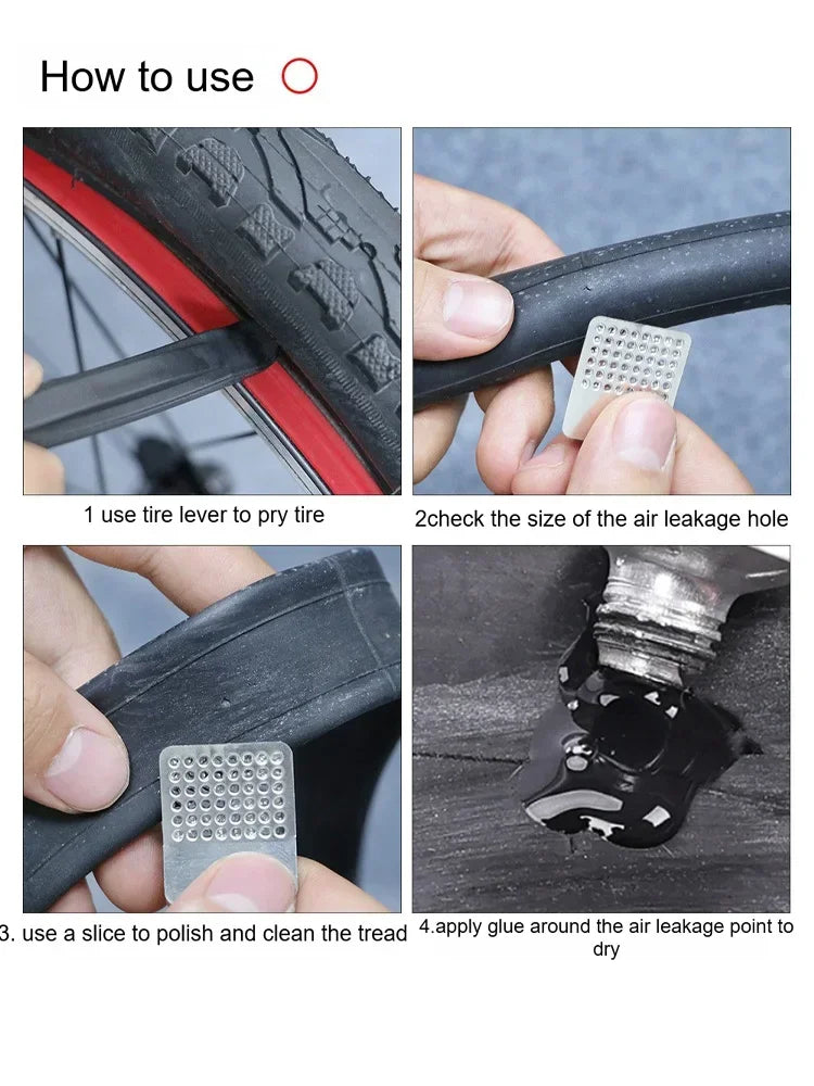 Bicycle tire repair kit 15pcs Cycling Inner Tube Puncture Patch Kits with repair patch Glue tire repair Bicycle accessories