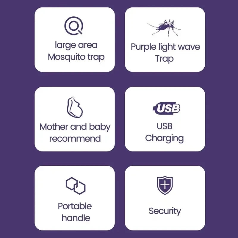 Electric Shock Mosquito Repellent Lamp Home USB Charging Mosquito Repellent Camping Lamp Can be Hung in Living Room and Bedroom