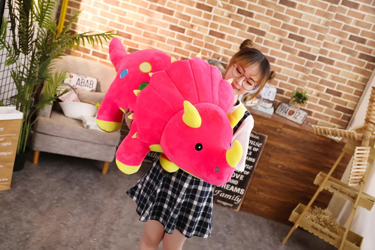 Creative Big Plush Soft Triceratops Stegosaurus Plush Toy Dinosaur Doll Stuffed Toy Kids Dinosaurs Toy Birthday Gifts