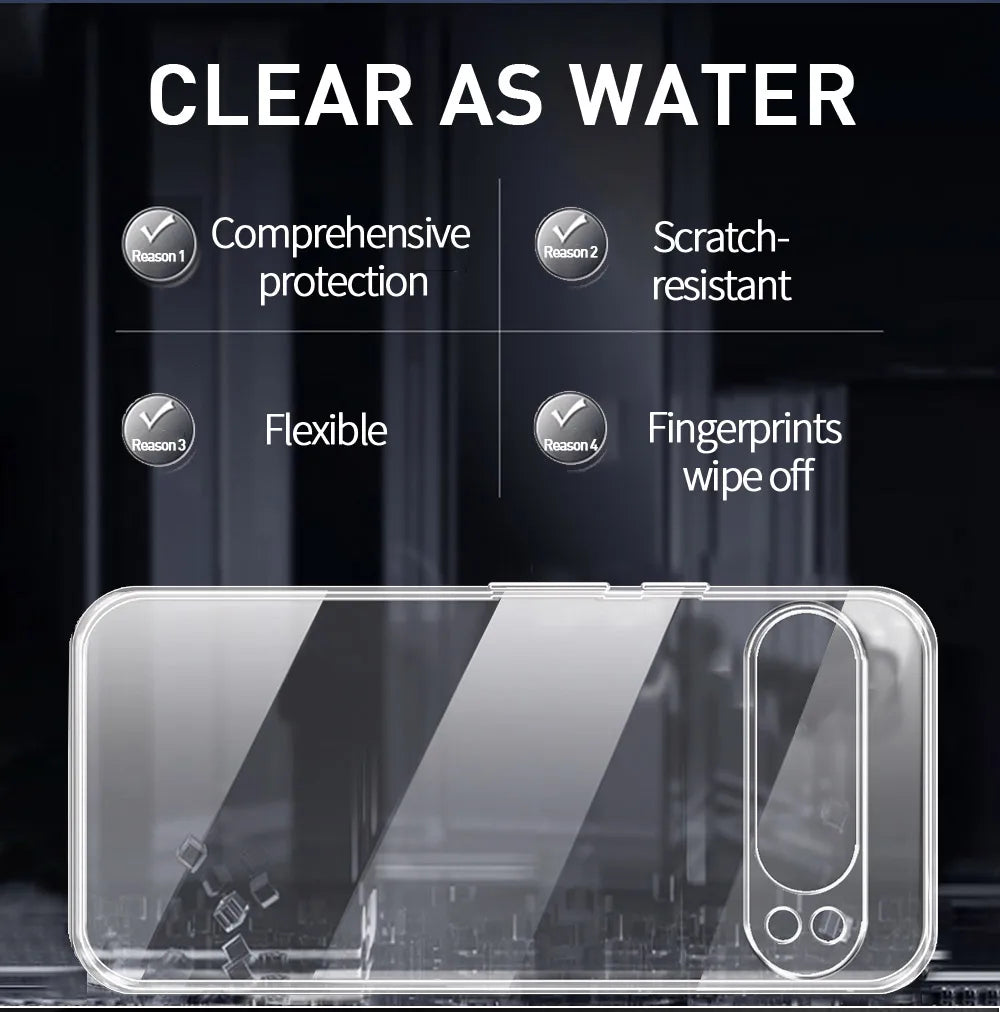 For Google Pixel 9 Pro XL GR83Y Case Clear Soft Silicone Phone Case For Google Pixel9 /Pixel 9Pro Shockproof Cover TPU New Coque