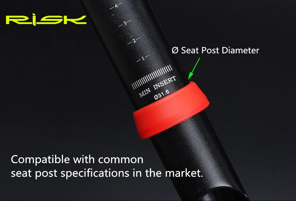Risk 1Pc Cycling Silicone Waterproof Mountain Bike Seatpost Protective Bicycle Seat Post Rubber Ring Dust Cover