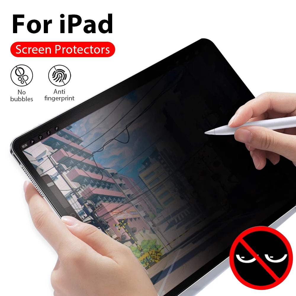 Privacy Glass For iPad Pro 12.9 11 13 2024 M4 M2 10th Gen Screen Protector For iPad Air 5 4 3 7th 8th 9th 10.2 Mini 6 10.5 Film