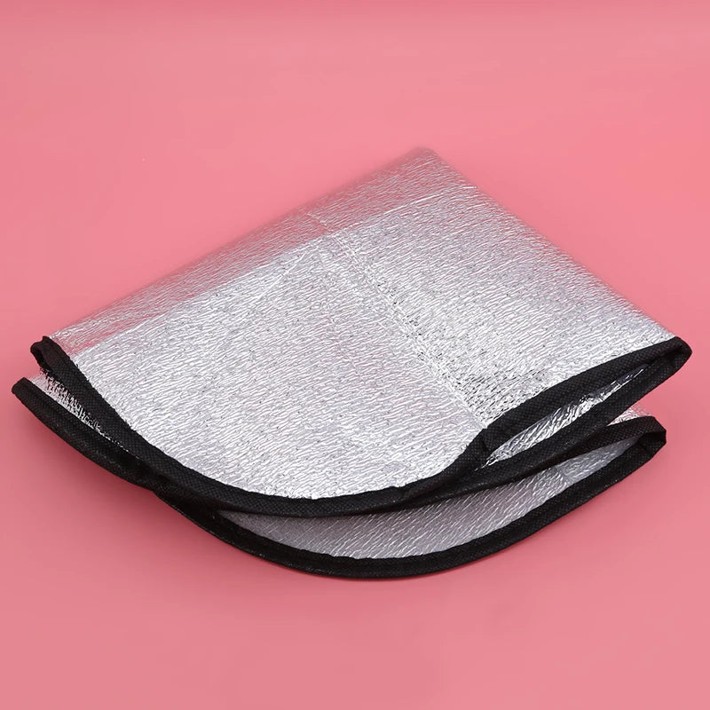 Car Steering Wheel Sun Shade Double Thick Sun Protection Foldable Anti-uv Sunscreen Car Supplies Car Steering Wheel Cover Silver