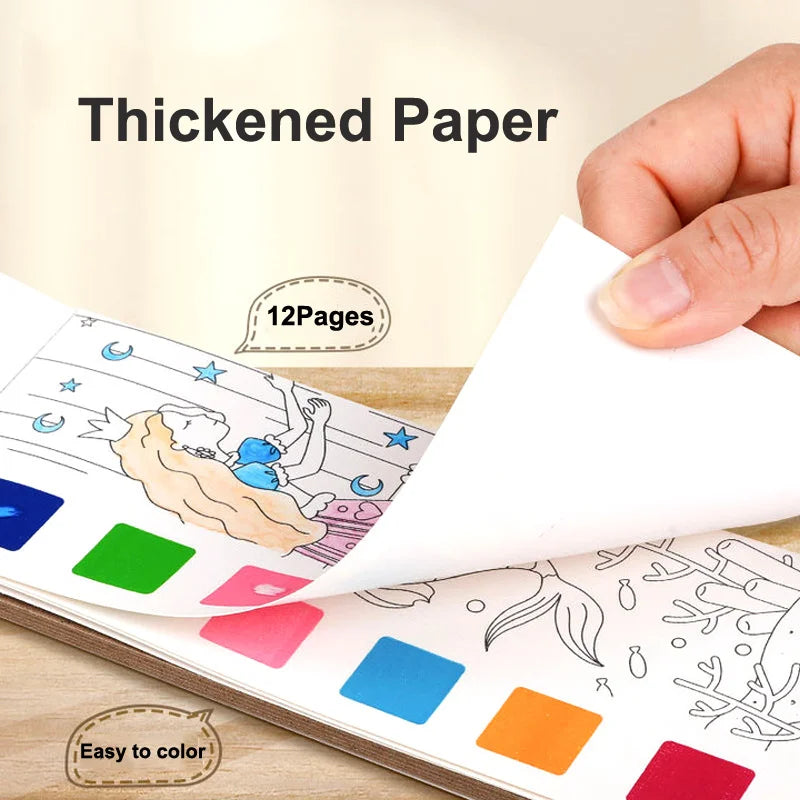 Coloring Books Portable Watercolor Painting Book Graffiti Picture Books Painting Drawing Toys For Children Gift