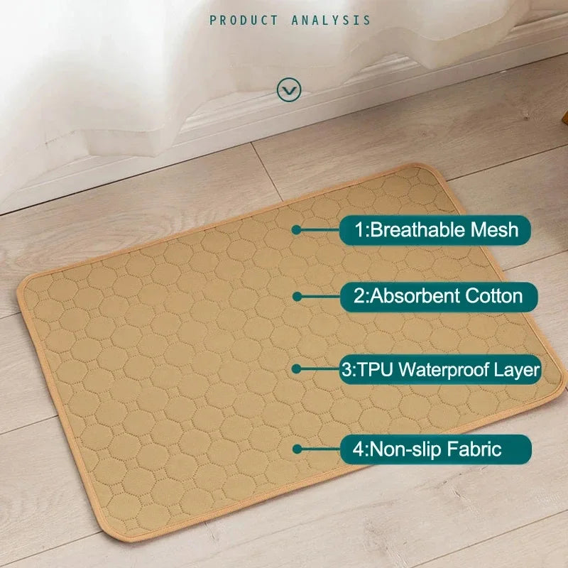 Dog Urine Pads Washable Reusable Anti Slip Pet Pee Pad Puppy Training Pad Pet Bed for Car Seat Cover Pet Supplies