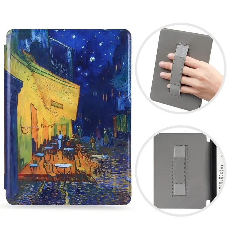 For Kindle 11th Generation 2024 Case 6'' with Hand Strap Kindle 6 inch Case Ebook C2V2L3 Auto Wake Sleep Cover PU Leather Funda