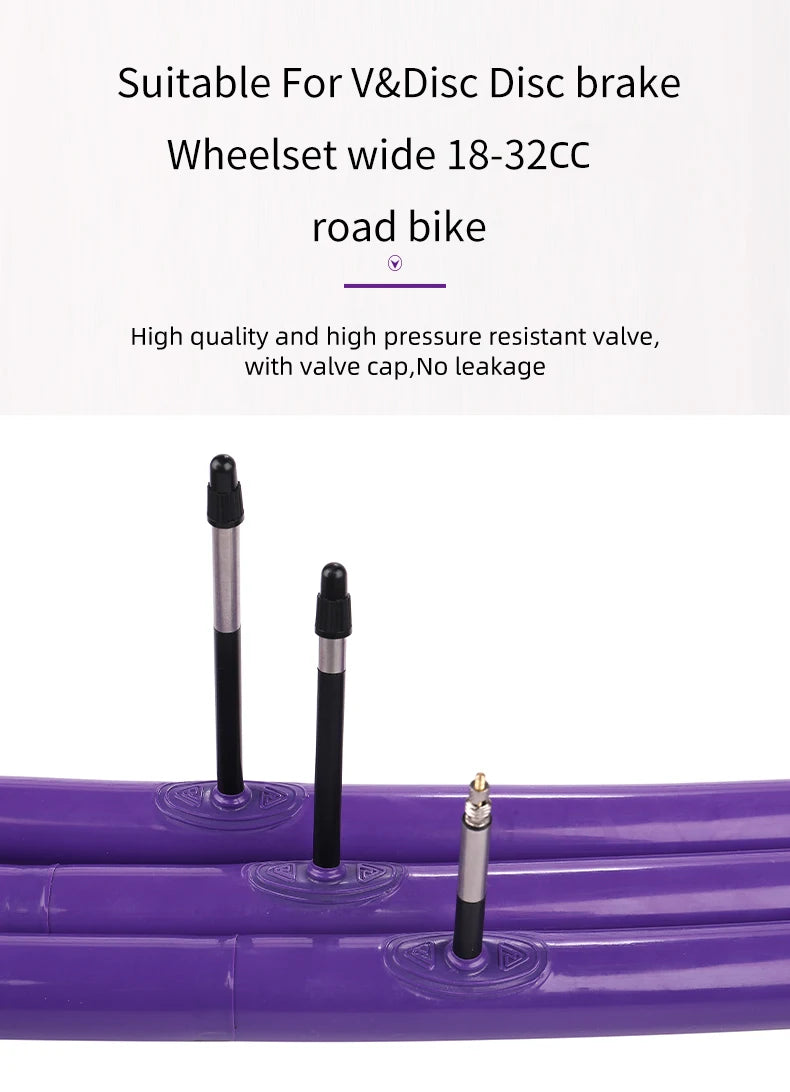 OFFBONDAGE 1Pcs Ultralight 39g Bike Inner Tube 700CC Road Bicycle TPU Material Tire 65mm Length French Valve Bicycle Accessory
