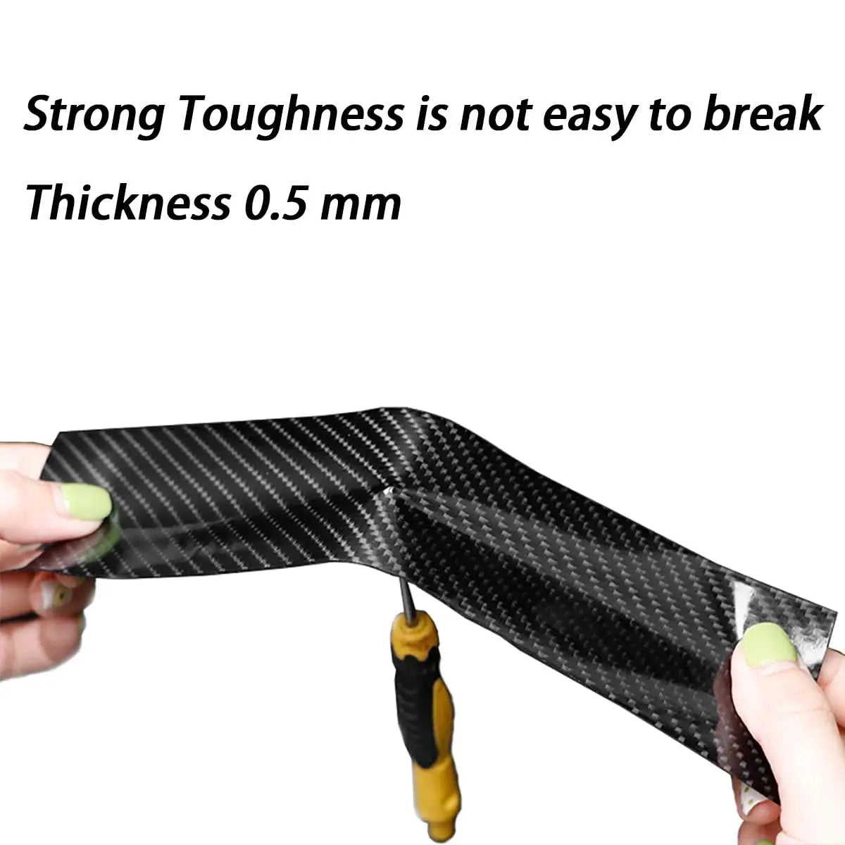 1-10m Nano Carbon Fiber Car 3D Tape Sticker Door Mirror Paste Protector Strip DIY Protection Protective Film Waterproof Adhesive