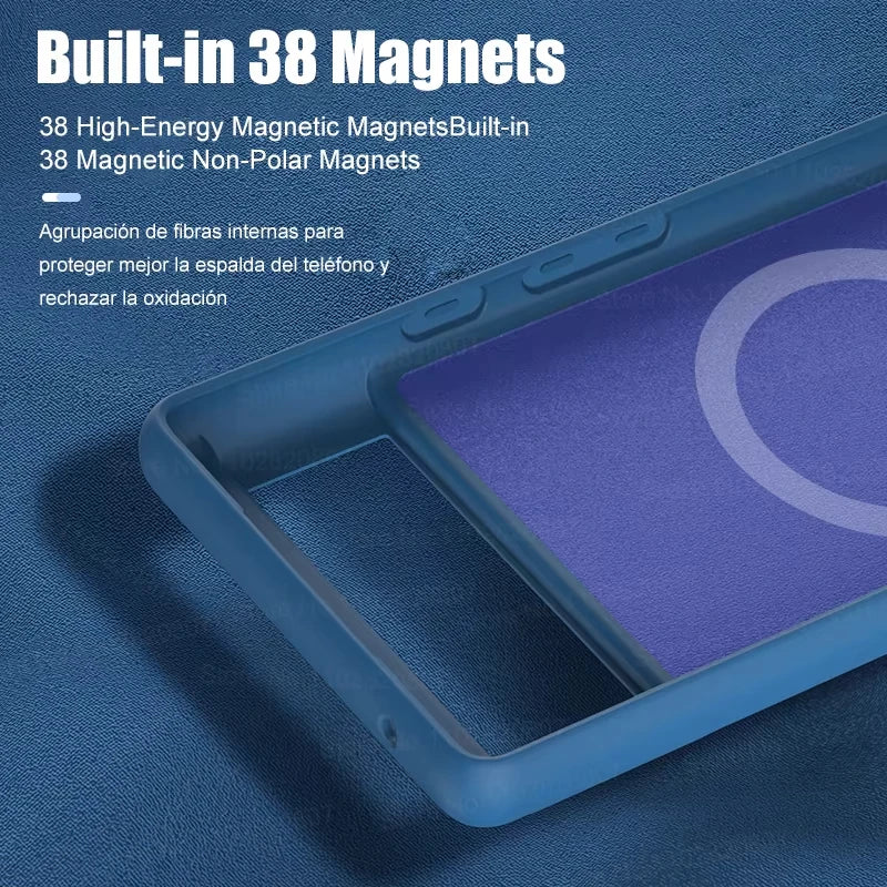Luxury Magnetic Case For Google Pixel 8 7 6 9 Pro 6A 7A Bumper Soft Cases Shockproof For Magsafe Back Cover Phone Accessories