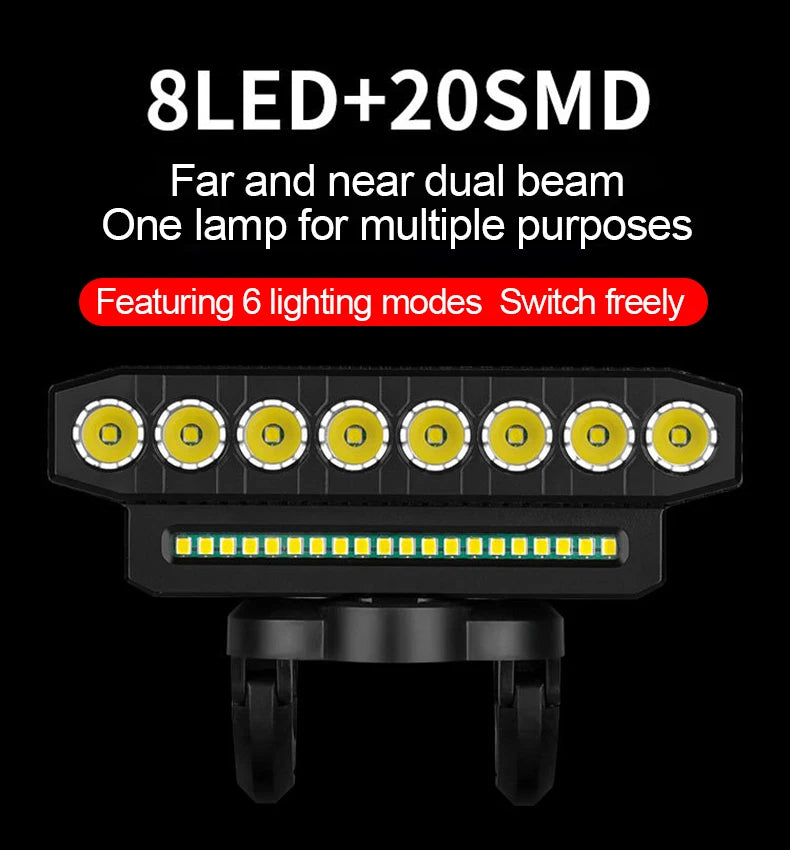 New USB Charging MTB Headlight Bicycle Light LED Waterproof Cycling Lamp Flashlight Cycling Horn Bike Light Front light bicycle