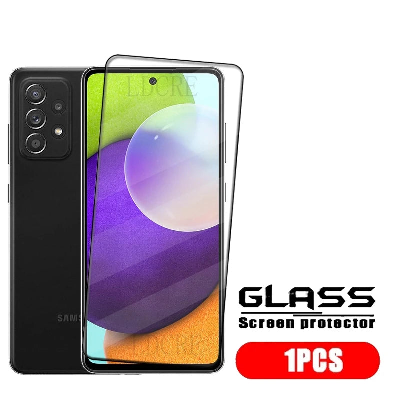 4Pcs For Samsung A52 Glass Samsung Galaxy A52 Tempered Glass 9H Protective Full Cover Glue For Screen Protector Samsung A52 A 52