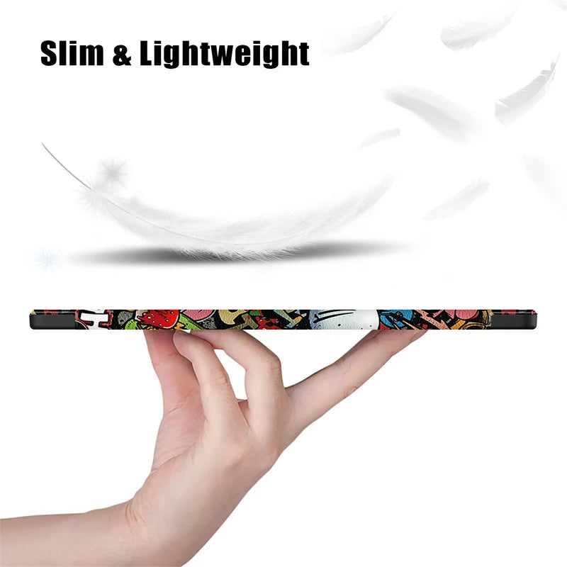 For Samsung Galaxy Tab S10 Ultra Case 14.6" Magnetic Fold PU Leather Stand Hard Tablet Funda For Galaxy Tab S9 Ultra Case Cover