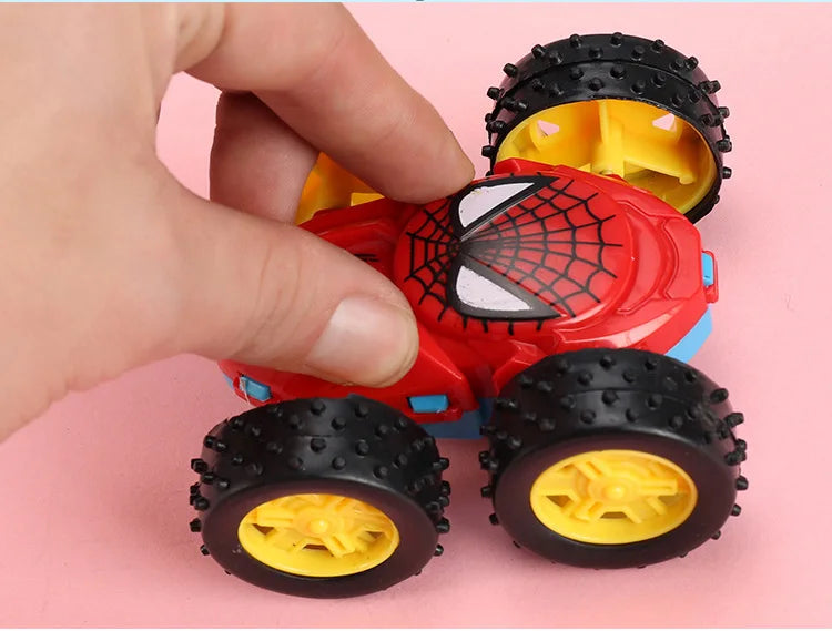 Kids Spider Dump Truck Inertia Car 360 Degree Impact Resistant Double Sided Car Children's Puzzle Toys Student Prize Gifts