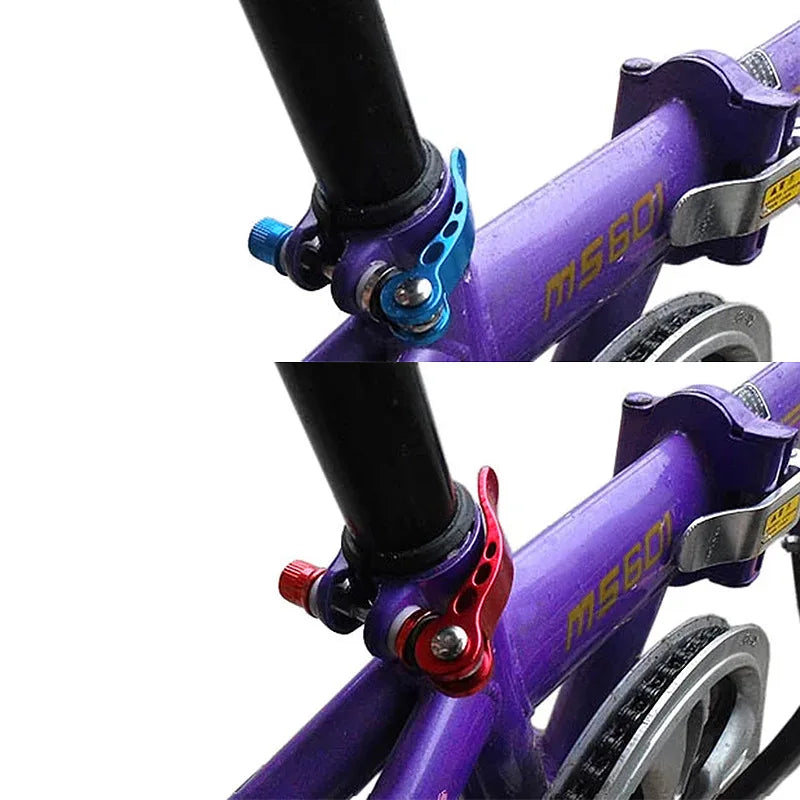 Mountain Bicycle Seat Tube Clamp Screw Quick Release Lever Bike Seat Tube Clip Universal High Quality