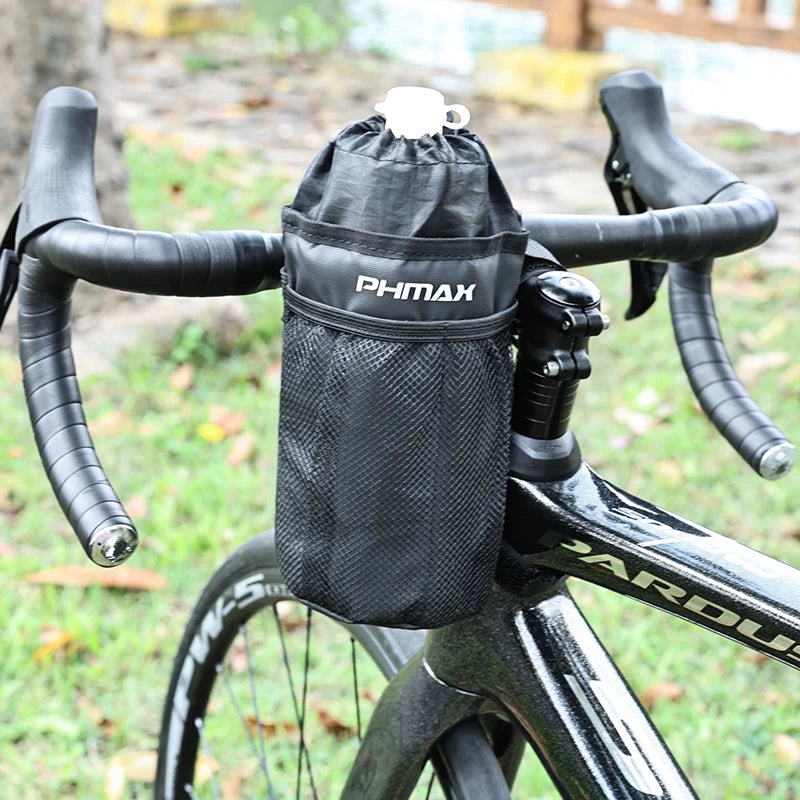 PHMAX Bike Bottle Holder Cycling Water Bottle Carrier Pouch Insulated Kettle MTB Road Bicycle Handlebar Bag Accessories