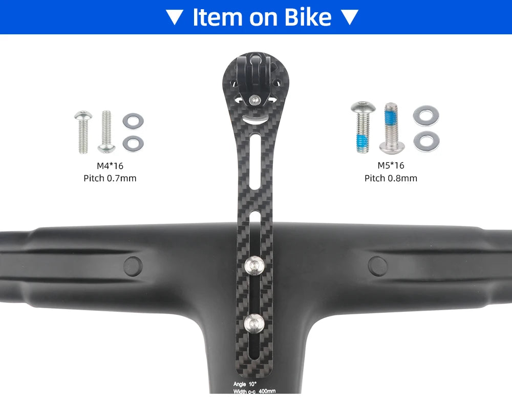 Bicycle Integrated Handlebar Computer Bracket for Garmin Bryton Wahoo Road Bike Speedometer Headlight Carbon Fiber Mount Stand