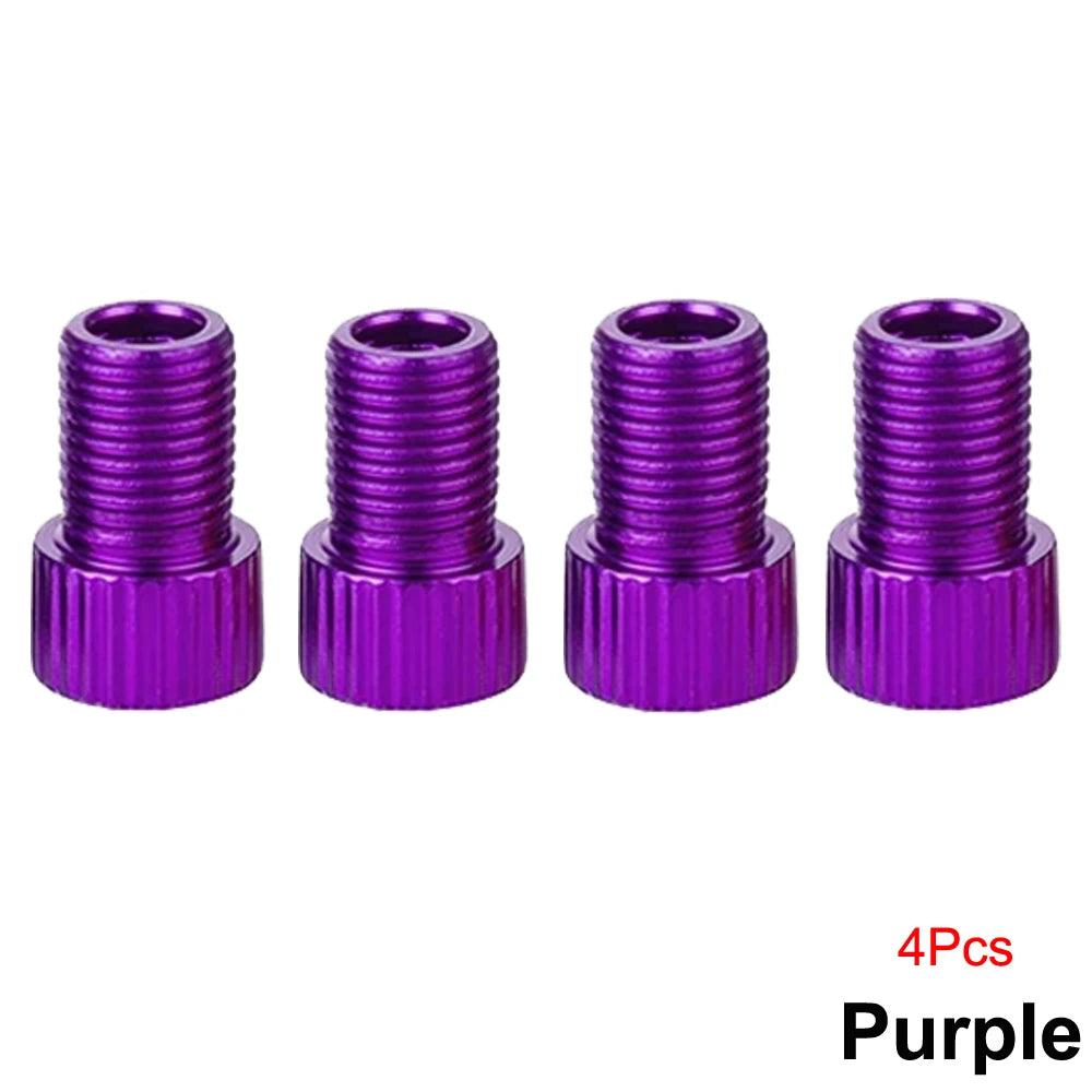 4Pcs Presta Valve Adapter - Convert Presta to Schrader - French/UK to US - Inflate Tire Using Standard Pump or Air Compressor