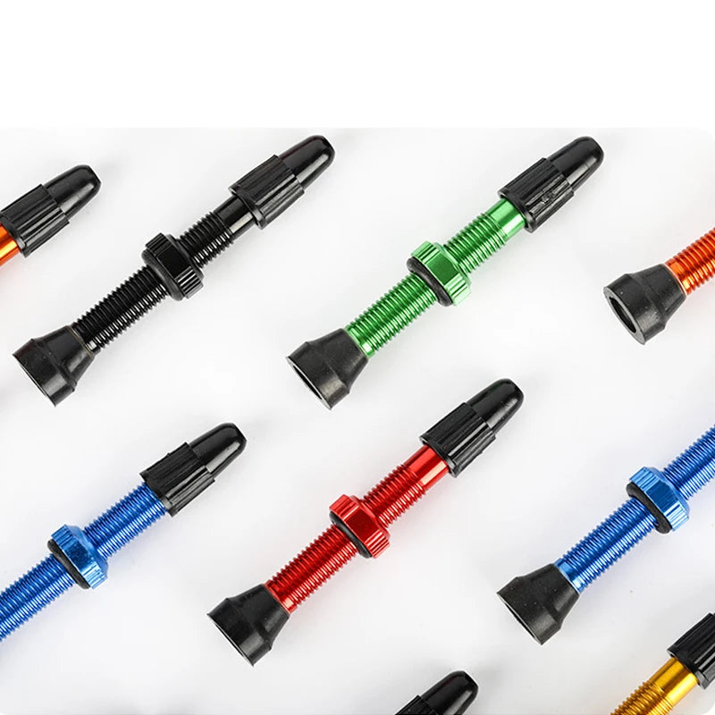 2pcs/bag Bicycle Bike Tubeless Presta Valves Stems Aluminium Alloy 40mm 44mm 48mm 60mm 80mm with Valve Core Removal Tool