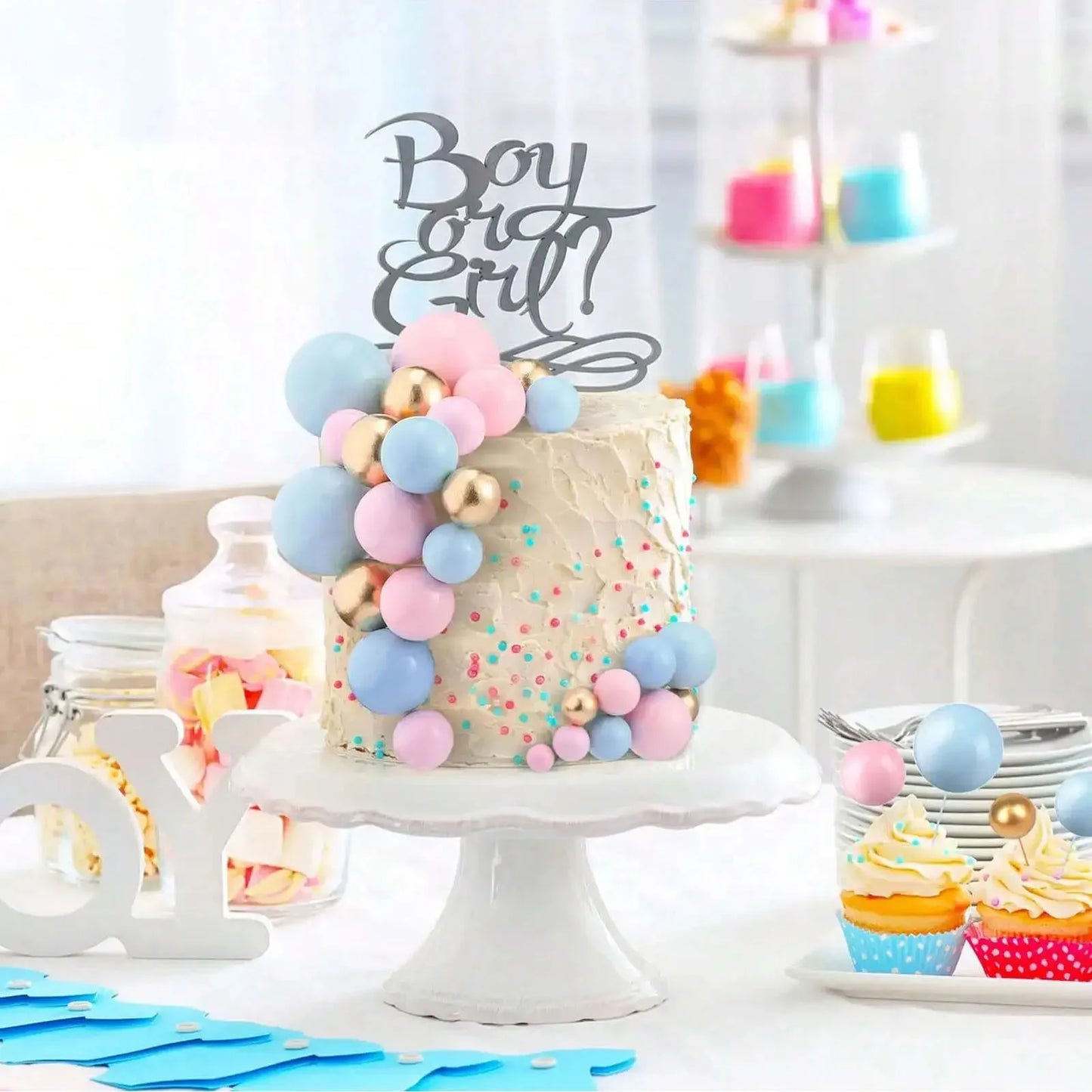 68pcs/set gold ball mini balloon cake hats foam decorated spherical cake insert hats for birthday parties and holiday decoration