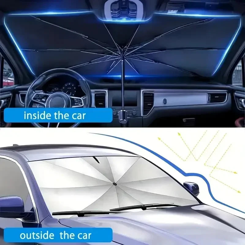 Car Sunshade Umbrella For Auto Shading Car Sun Shade Protector Parasol Summer Sun Interior Windshield Protection Accessories