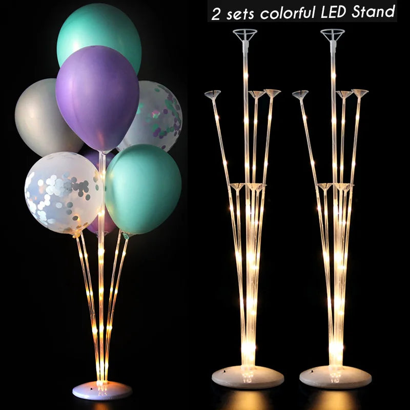 1/2 set Latex Balloon Holder Balloons Stand Column Metallic Balloons Baby Shower Kids Birthday Party Wedding Decoration Supplies