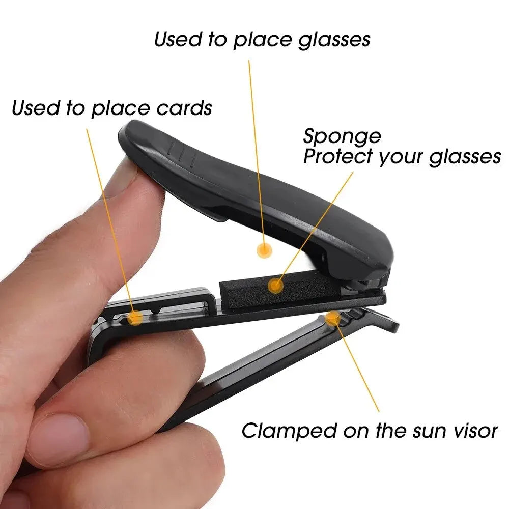 2PCS Universal Car Auto Sun Visor Glasses Box Sunglasses Clip Card Ticket Holder Fastener Pen Case Eyeglasses Clips Accessories