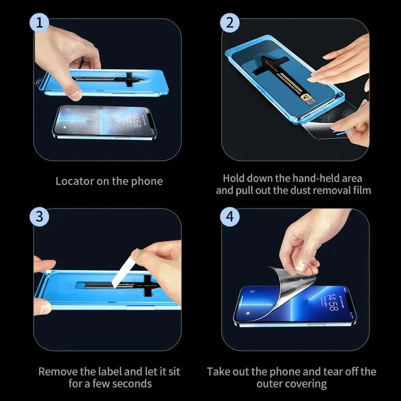 2Pcs For Samsung Galaxy A73 A71 A55 A54 A53 A52 A51 A50 A34 A33 A32 A31 A35 A25 4G 5G Screen Protector Toughened Glass Easy Kit