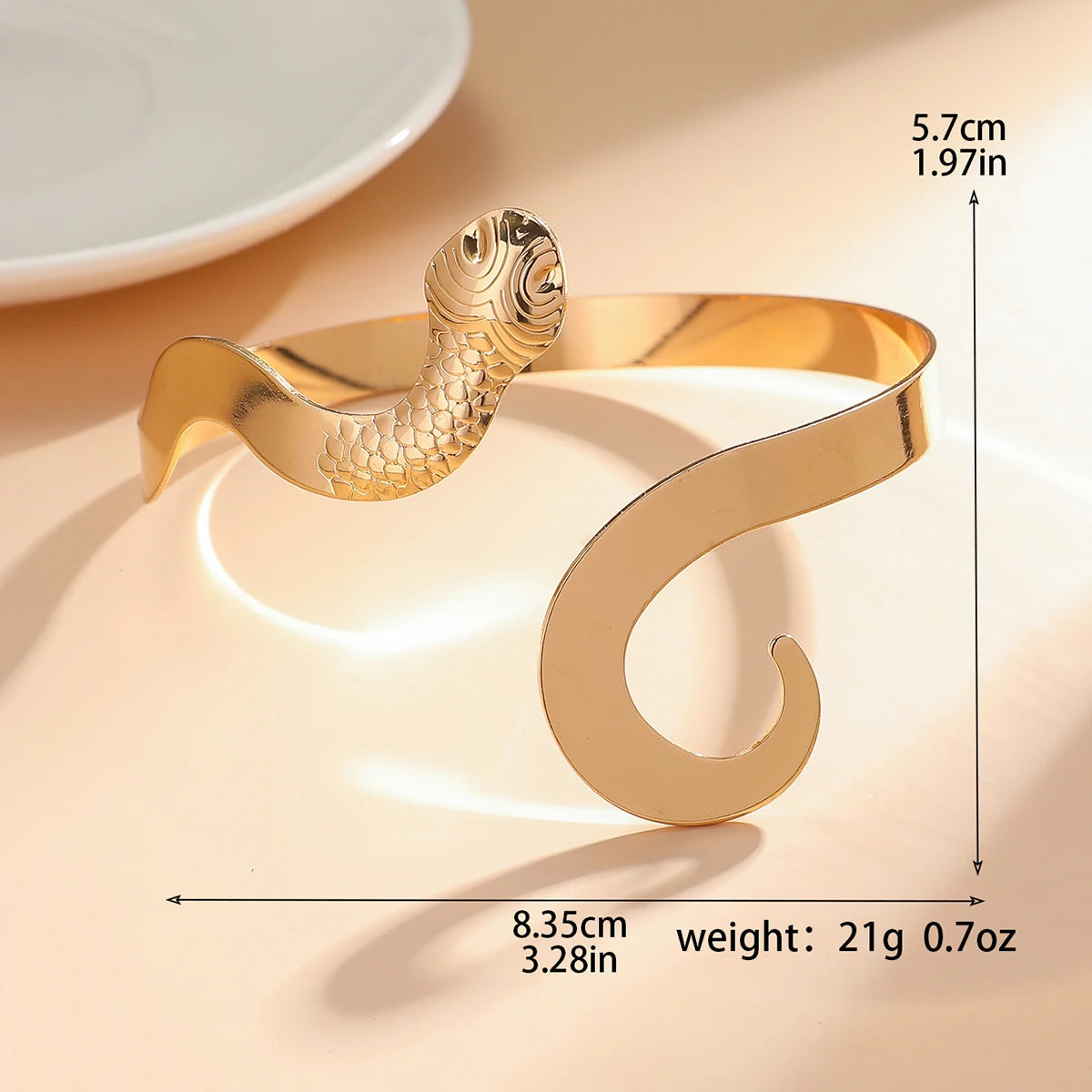 1PC Women's European and American Fashion Gold Geometric Arm Chain Bracelet, Date Travel Banquet Party Festival Dress up Gift