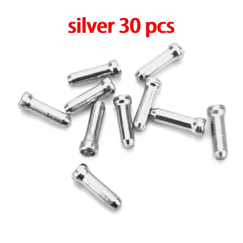 30/50/100Pcs Multiple Colors Aluminum Alloy Bicycle Brake Shifter Inner Cable Tips Wire End Cap Cable Line Core Cap Cover Gear