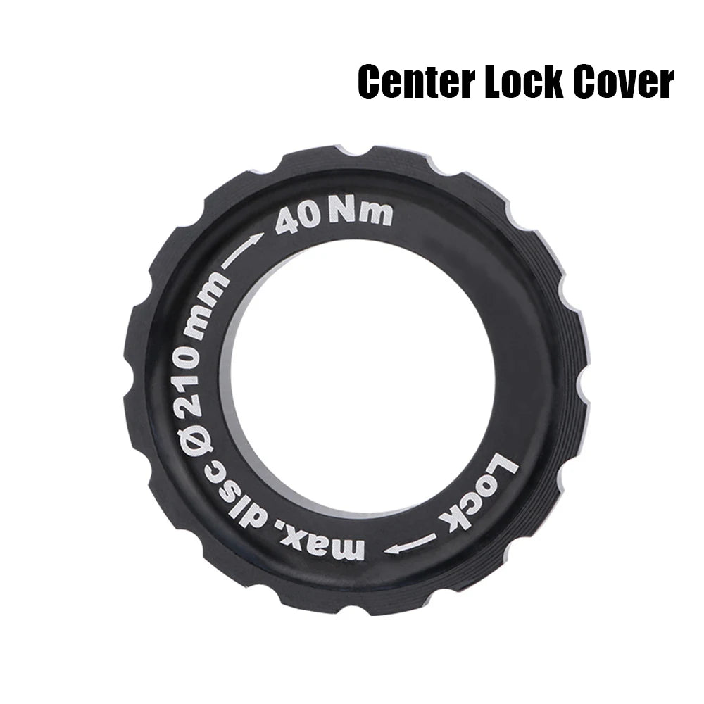 Bicycle Centerlock Lockring and Spacer Bike Center Lock Cover Wrench for 6 Bolt Disc Brake Rotor Wheelset Hub Aluminium Alloy