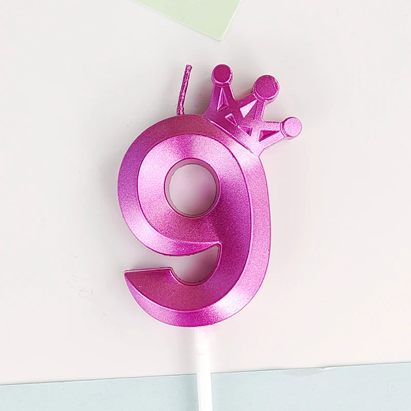 Happy Birthday Cake Crown Digital Candle Crown Children's Party Decoration Ornaments Opera Digital Celebration Candle