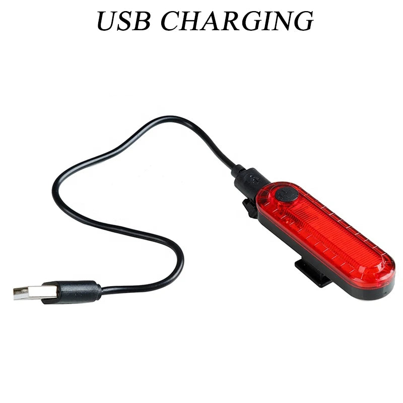 2PCS Bike Taillights USB Rechargeable Rear Lamp Ultra Bright Tail Light 220mAh LED Waterproof Riding Warning Red Bicycle Light