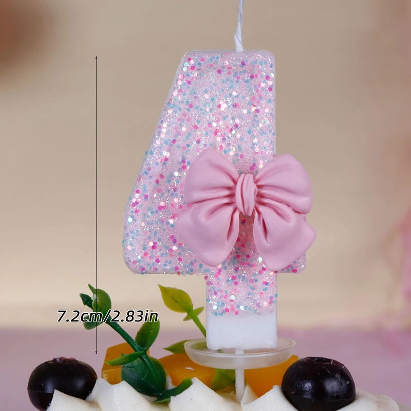 1st Birthday Candle Cake Topper Colours Creative Number 1 Candle Cute Pink Butterfly Digital Candle Birthday Wedding Party Decor
