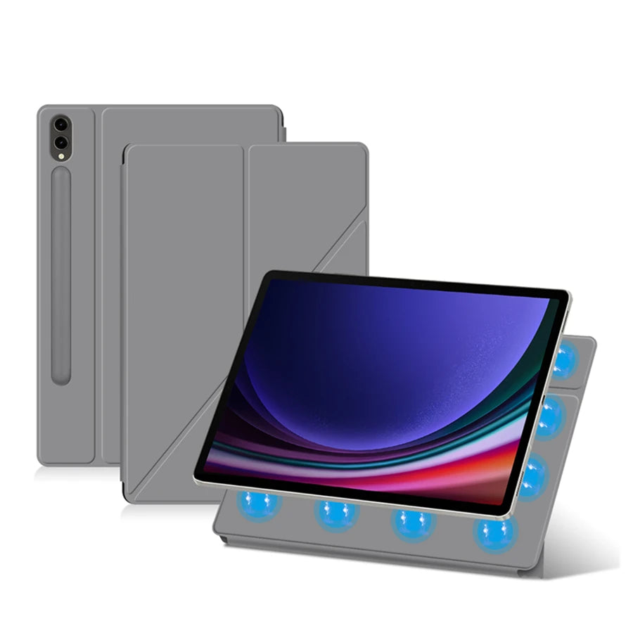 HUWEI Magnetic Case For Samsung Galaxy Tab S9 FE S7 S8 Plus S9FE S7FE S9+ S8+ S8 S9 Ultra Talbet Stand Smart Shell Cover Cases