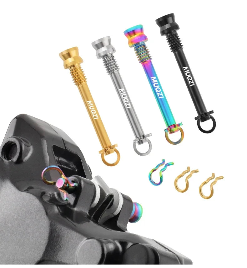 MUQZI 2pcs Disc Brakes Caliper Titanium Alloy M4 Fixing Bolts Bicycle Disc Brake Pad Ultralight Mount Screws Cycling Accessories