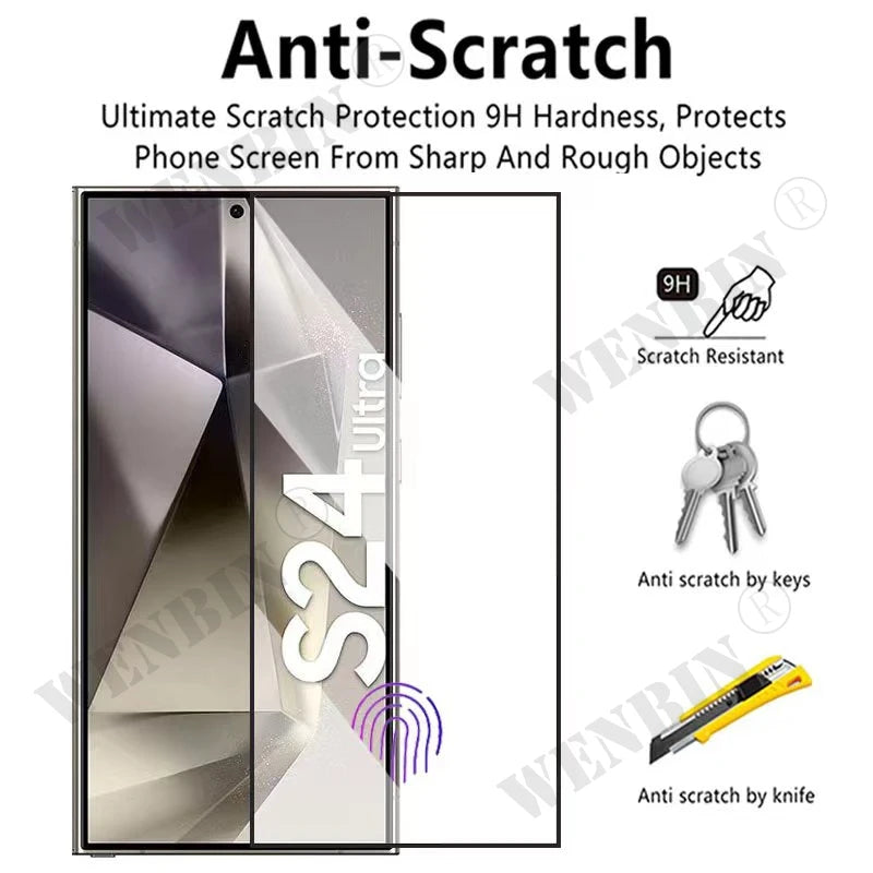 3 Pcs Tempered Glass For Samsung Galaxy S25 S24 S23 S22 Ultra Plus FE A16 A35 A36 A55 A56 Screen Protector Full Protective Glass