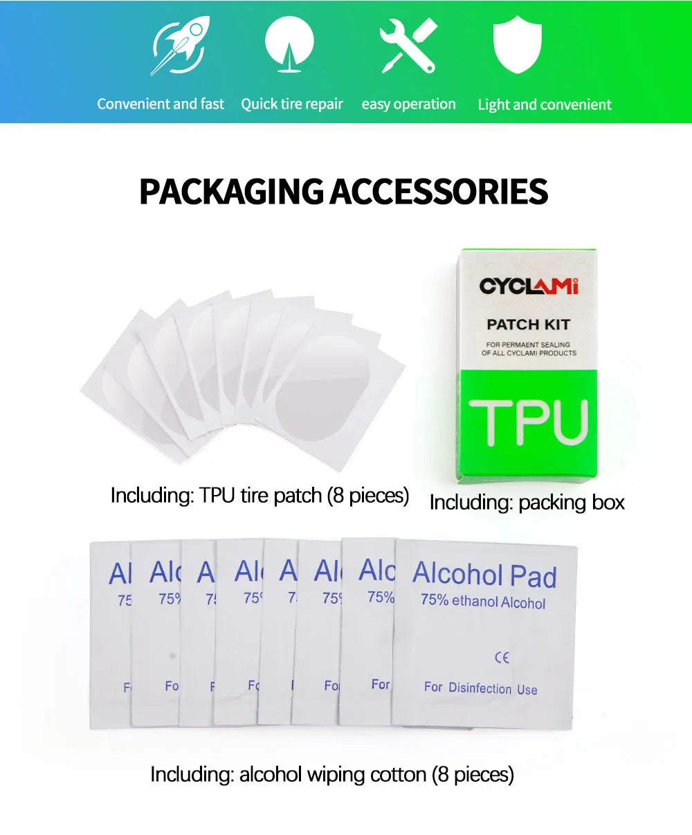 CYCLAMI Ultralight Bike TPU Inner Tube 700C 700 X 18 23 25 28 30 32 Road Bicycle TPU Material Tire 45mm 60mm Length French Valve
